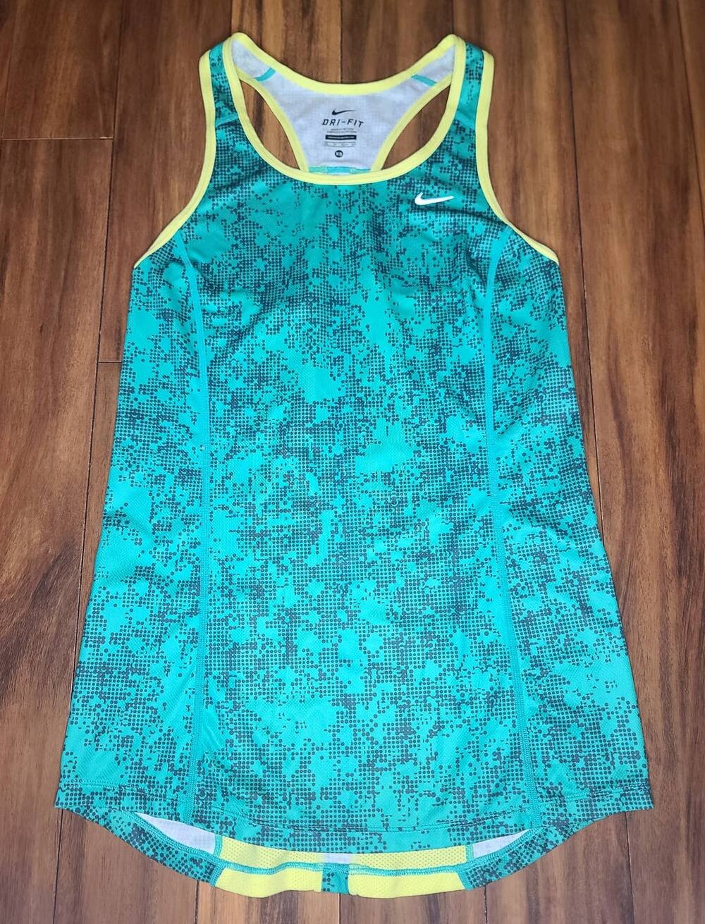 Nike Dri-Fit green yellow workout tank top - XS